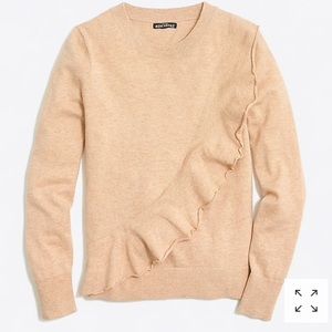 J Crew Factory ruffle front sweater. NWT